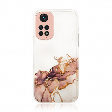 Dėklas Marble Case for Xiaomi Redmi Note 11 Rudas