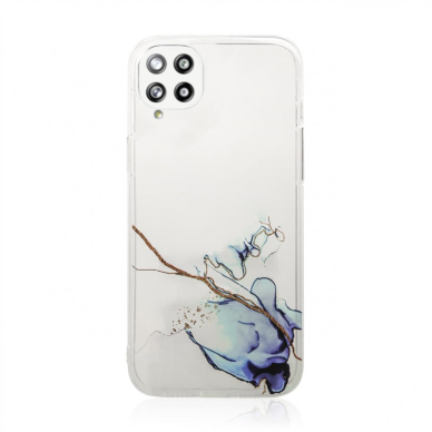 Dėklas Marble Case Samsung Galaxy A12 5G Mėlynas