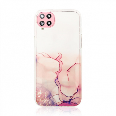 Dėklas Marble Case Samsung Galaxy A12 5G Rožinis