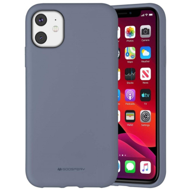 Dėklas Mercury Silicone Case Apple Iphone 11 Levandos Pilka