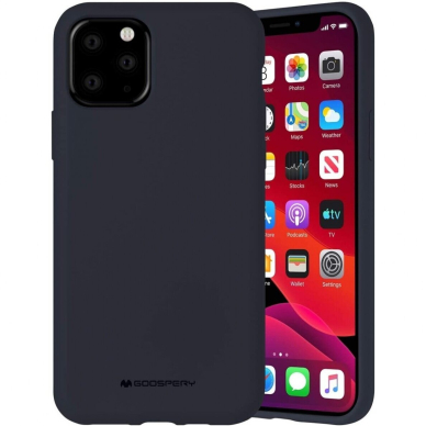 Dėklas Mercury Silicone Case Apple Iphone 12 Pro Max Tamsiai Mėlynas