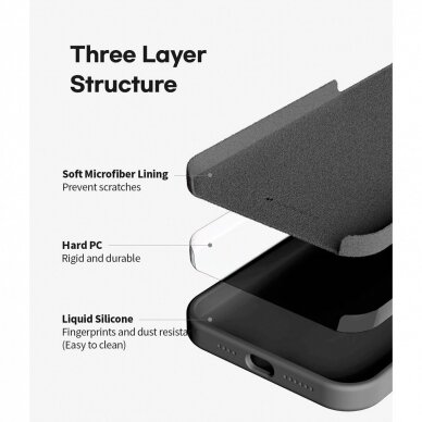 Dėklas Mercury Silicone Case Apple iPhone 13 mini juodas  3
