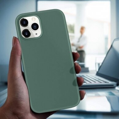 Dėklas Mercury Silicone Case Apple iPhone 13 mini tamsiai žalias  3