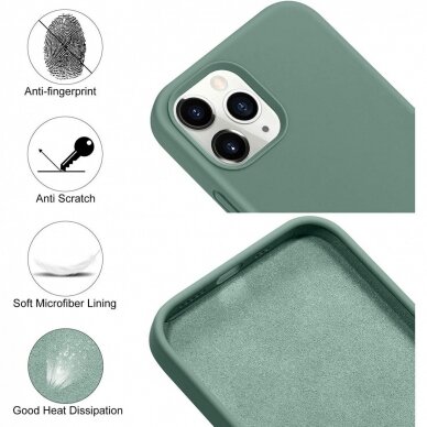 Dėklas Mercury Silicone Case Apple iPhone 13 mini tamsiai žalias  4
