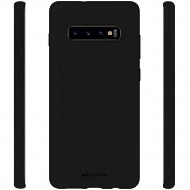 Dėklas Mercury Silicone Case Samsung G973 S10 Juodas 1