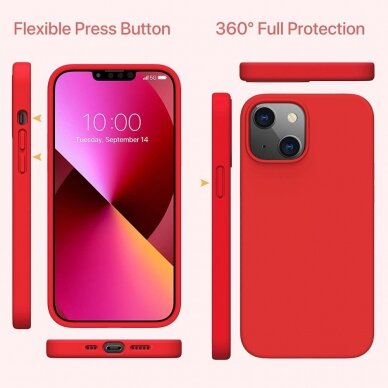 Dėklas Mercury Soft Jelly Case Apple iPhone 13 mini raudonas  3