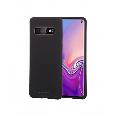 Dėklas Mercury Soft Jelly Case Samsung G973 S10 Juodas