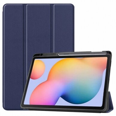 Dėklas Smart Leather Lenovo Tab M10 Plus X606 tamsiai mėlynas