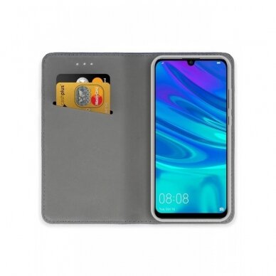 Dėklas Smart Magnet Huawei P Smart 2019/Honor 10 Lite Tamsiai Mėlynas  2