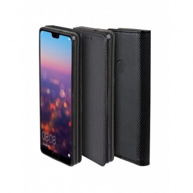 Dėklas Smart Magnet Huawei P20 Lite Juodas  2