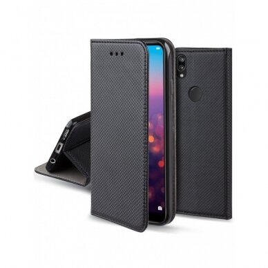 Dėklas Smart Magnet Huawei P20 Lite Juodas