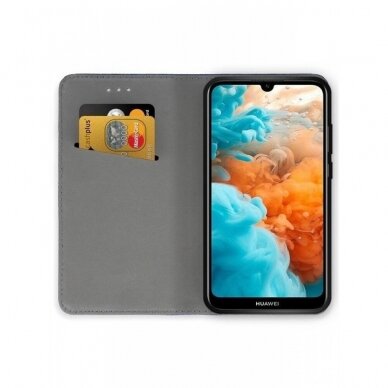 Dėklas Smart Magnet Huawei Y6 2019/Y6 Pro 2019 Juodas  1