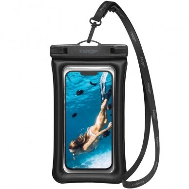 Dėklas Spigen A610 UNIVERSAL WATERPROOF FLOAT CASE Juodas