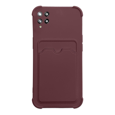 Dėklas su kišenėle kortelėms Card Armor Case Samsung Galaxy A22 4G Bordo