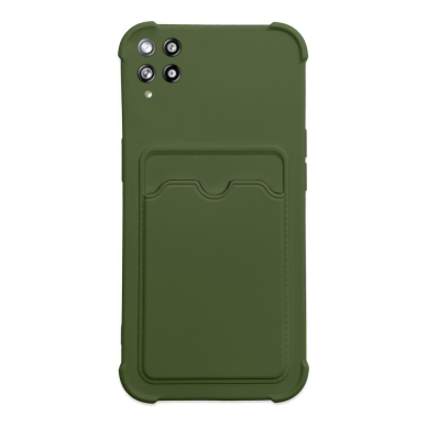 Dėklas su kišenėle kortelėms Card Armor Case Samsung Galaxy A22 4G Žalias