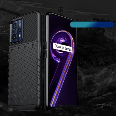 Dėklas Thunder Case Flexible Realme 9 Pro + (9 Pro Plus) Juodas 1