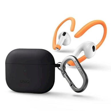 Dėklas Uniq etui Nexo AirPods 3 gen + Ear Hooks Silicone Pilkas