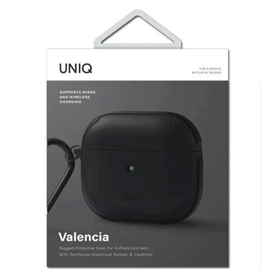 Dėklas Uniq etui Valencia AirPods 3 /midnight Juodas Antimicrobial 3