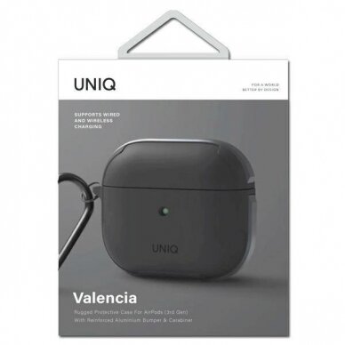 Dėklas Uniq etui Valencia AirPods 3 Pilkas Antimicrobial 3