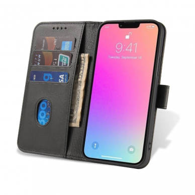 Dėklas Wallet Case Samsung A136 A13 5G/A047 A04s juodas 3