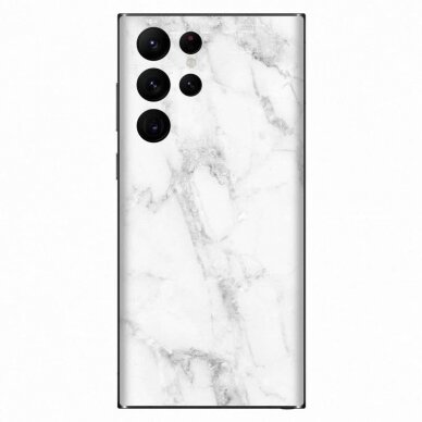 Dėklas Wozinsky Marble Samsung Galaxy S22 Ultra baltas