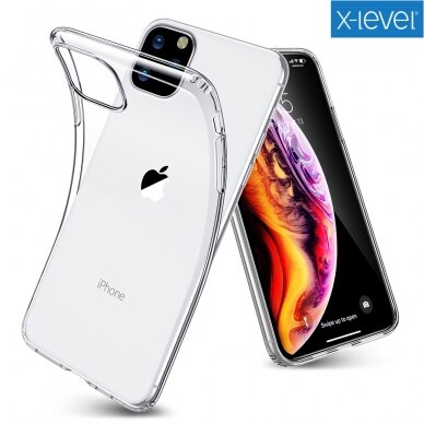 Dėklas X-Level Antislip/O2 Apple iPhone 13 Pro Max skaidrus