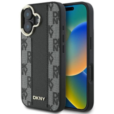 Dėklas DKNY Checkered Pattern Magsafe iPhone 16  - Juodas