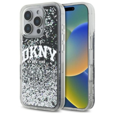 Dėklas DKNY DKHCP16LLBNAEK iPhone 16 Pro 6.3 Juodas/Juodas hard Liquid Glitter Arch Logo