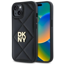 Dėklas DKNY Quilted Stack Logo iPhone 15  - Juodas