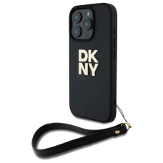 Dėklas DKNY Wrist Strap Stock Logo iPhone 16 Pro Max  - Juodas