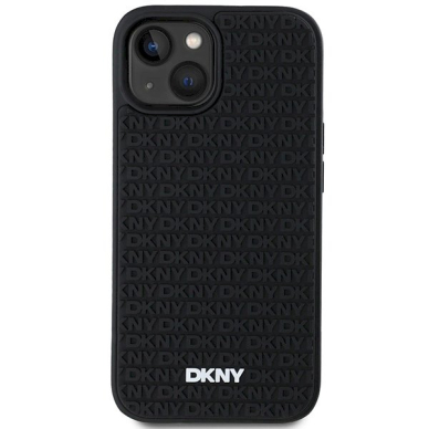 Dėklas DKNY 3D Rubber Repeat Pattern  iPhone 15 Plus - Juodas 2