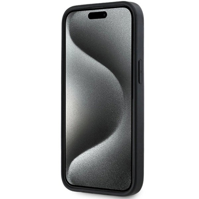 Dėklas DKNY 3D Rubber Repeat Pattern  iPhone 15 Plus - Juodas 4