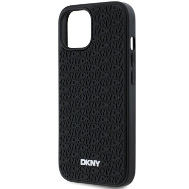 Dėklas DKNY 3D Rubber Repeat Pattern  iPhone 15 Plus - Juodas 5