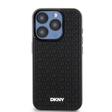 Dėklas DKNY 3D Rubber Repeat Pattern  iPhone 15 Pro - Juodas 2