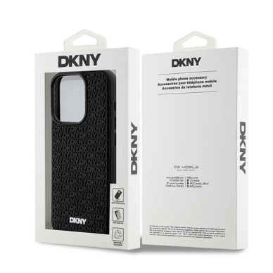 Dėklas DKNY 3D Rubber Repeat Pattern  iPhone 15 Pro - Juodas 7