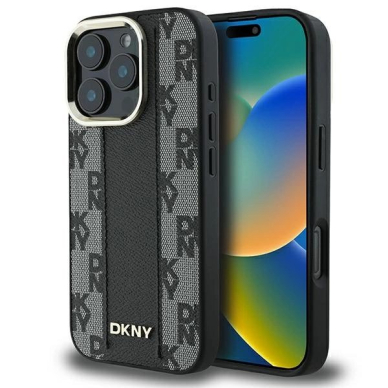 Dėklas DKNY Checkered Pattern Magsafe iPhone 16 Pro Max  - Juodas