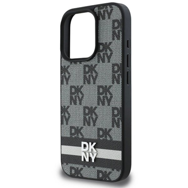 Dėklas DKNY Checkered Pattern  Printed Stripes  iPhone 16 Pro Max - Juodas 5