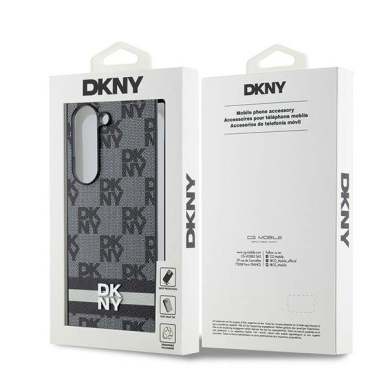 DKNY Checkered Pattern Printed Stripes Dėklas Samsung Galaxy Z Fold 6 - Juodas 6