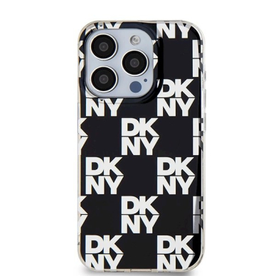 Dėklas DKNY IML Checkered Mono PatterniPhone 15 Pro - Juodas 2