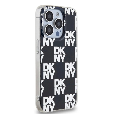 Dėklas DKNY IML Checkered Mono PatterniPhone 15 Pro - Juodas 3