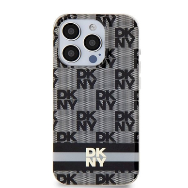 Dėklas DKNY IML Checkered Mono PatternPrinted Stripes MagSafeiPhone 13 Pro Max - Juodas 2