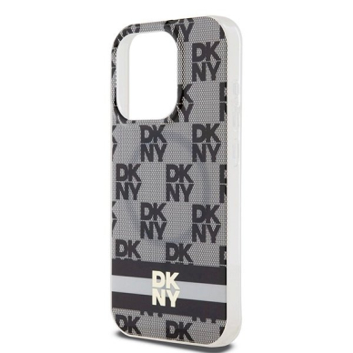 Dėklas DKNY IML Checkered Mono PatternPrinted Stripes MagSafeiPhone 13 Pro Max - Juodas 5