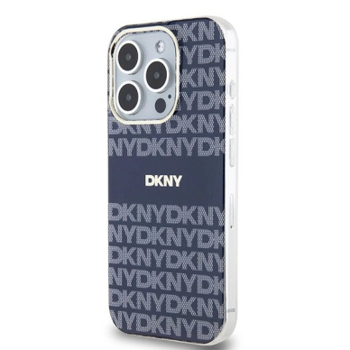 Dėklas DKNY IML MonoStripe MagSafeiPhone 15 Pro - Mėlynas 1