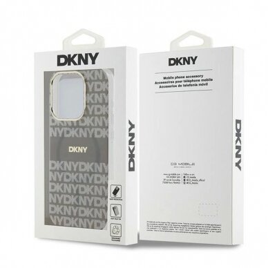 Dėklas DKNY IML MonoStripe MagSafeiPhone 15 Pro Max - Smėlinis 7