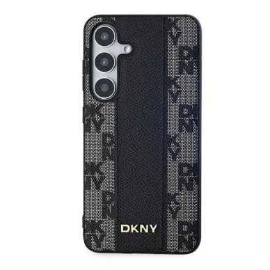 Dėklas DKNY Leather Checkered Mono Pattern MagSafe  Samsung Galaxy S24 - Juodas 2