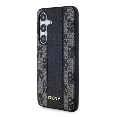 Dėklas DKNY Leather Checkered Mono Pattern MagSafe  Samsung Galaxy S24 - Juodas 1