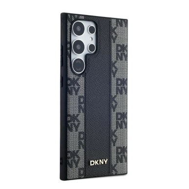 Dėklas DKNY Leather Checkered Mono Pattern MagSafe  Samsung Galaxy S24 Ultra - Juodas 3