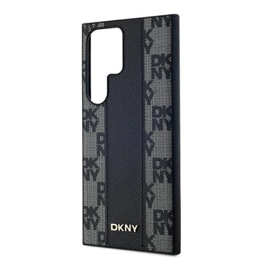 Dėklas DKNY Leather Checkered Mono Pattern MagSafe  Samsung Galaxy S24 Ultra - Juodas 5