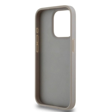 Dėklas DKNY Leather Mono StripeMetal LogoiPhone 15 Pro Max - Smėlinis 6