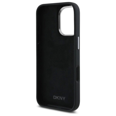 Dėklas DKNY Liquid Silicone Metal Logo iPhone 16  - Juodas 4